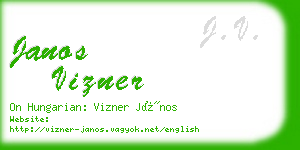 janos vizner business card